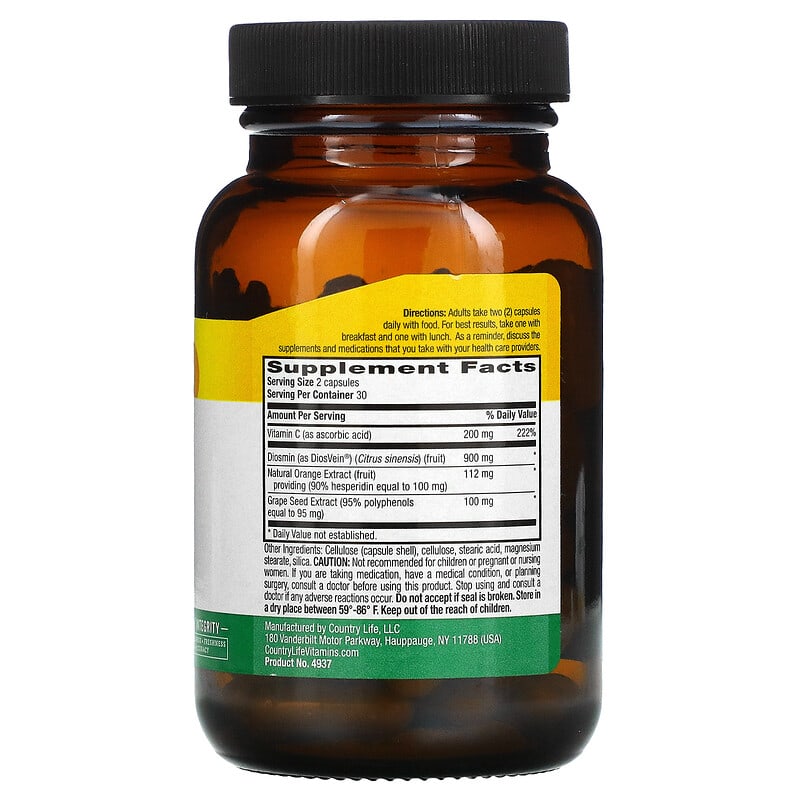 Country Life, VaricoVein for Men & Women, 60 Vegan Capsules 15794049371