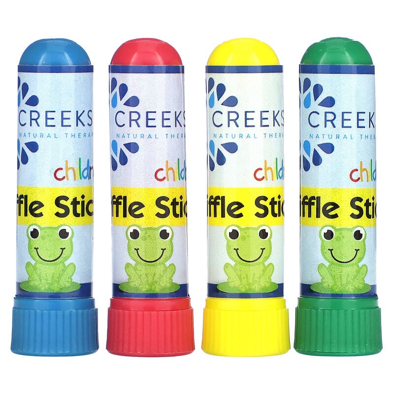 Creekside Natural Therapeutics, Children's Sniffle Sticks, 4 Inhalers 856075004371