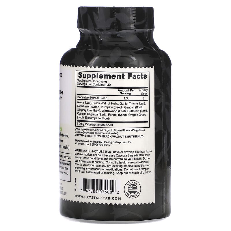Crystal Star, Para Purge, 60 Vegetarian Capsules 747889036002