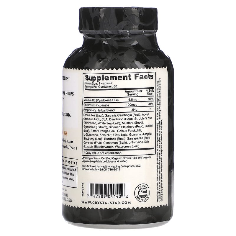 Crystal Star, Thin After 40, 60 Vegetarian Capsules 747889041402