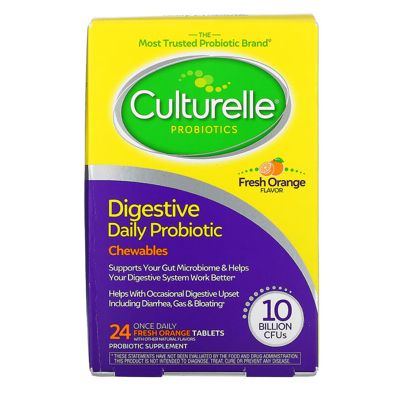 Culturelle Digestive Daily Probiotic Fresh Orange 10 Billion CFUs 24 Once Daily Tablets 49100400228