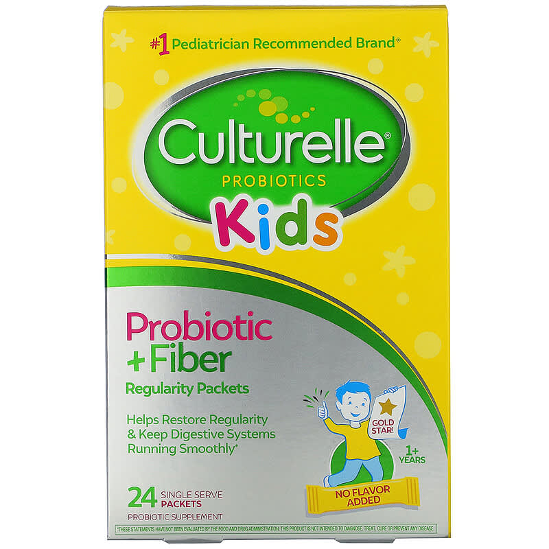 Culturelle Kids Probiotic + Fiber Regularity 1+ Years 24 Single Serve Packets 49100400372