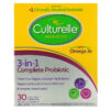 Culturelle Probiotics 3-in-1 Complete Probiotic with Omega 3s 30 Once Daily Capsules 49100400389