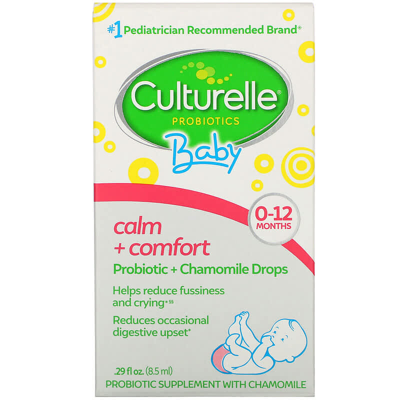 Culturelle Probiotics Baby Calm + Comfort Probiotic + Chamomile Drops 0-12 Months .29 fl oz (8.5 ml) 49100400525