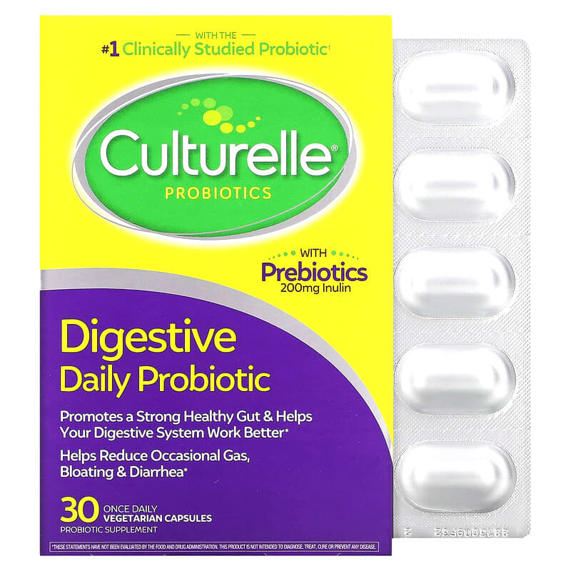 Culturelle Probiotics Digestive Daily Probiotic 30 Vegetarian Capsules 49100400099