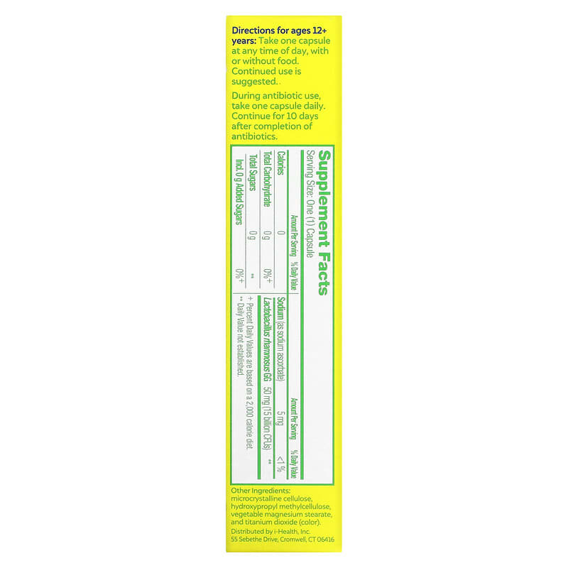 Culturelle, Probiotics, Health & Wellness, 15 Billion CFUs, 30 Once Daily Vegetarian Capsules 49100363745