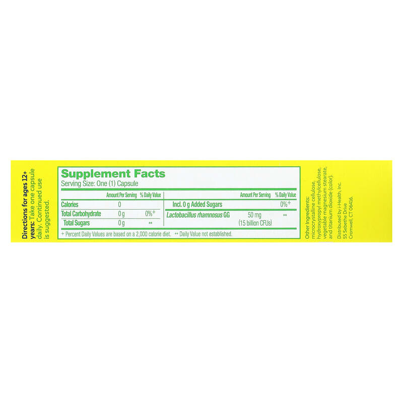 Culturelle, Probiotics, Health & Wellness, 15 Billion CFUs, 30 Once Daily Vegetarian Capsules 49100364049