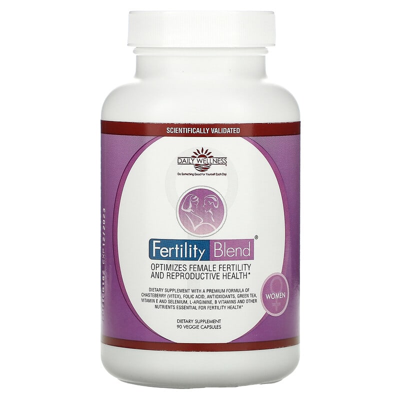 Daily Wellness Company, Fertility Blend for Women, 90 Veggie Capsules 631462200143