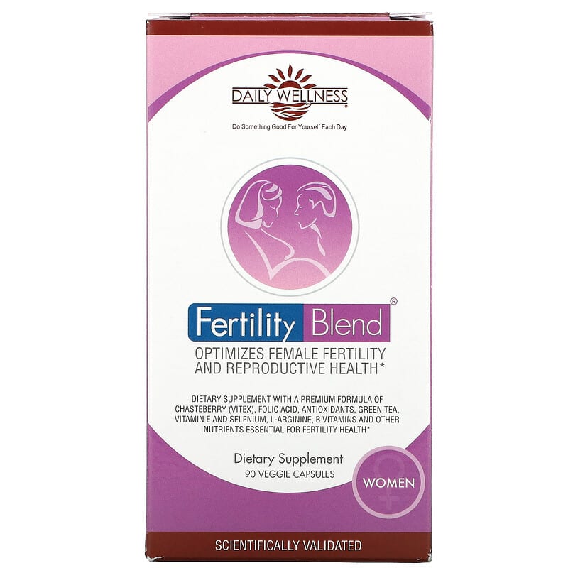 Daily Wellness Company Fertility Blend for Women 90 Veggie Capsules 631462200143