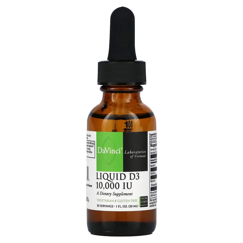 DaVinci Laboratories of Vermont Liquid D3 10,000 IU 1 fl oz (30 ml) 26664255334