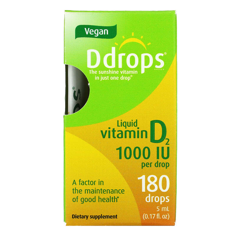 Ddrops Liquid Vitamin D2 1,000 IU 0.17 fl oz (5 ml) 851228000323