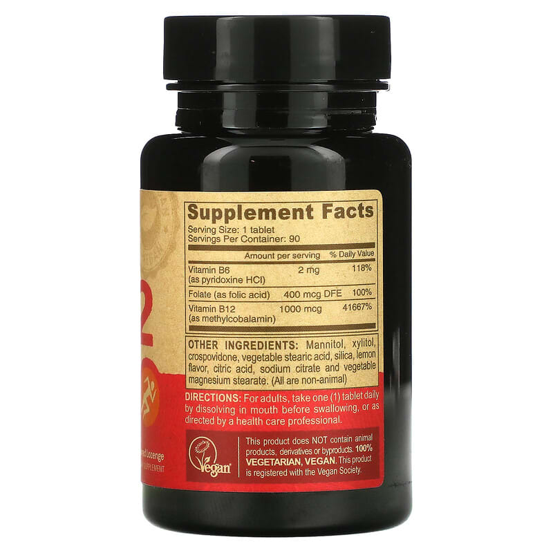 Deva, Vegan B12 with Folic Acid & B6, Fast-Dissolve, 90 Tablets 895634000218