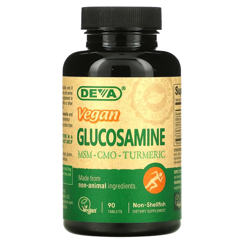 Deva Vegan Glucosamine MSM - CMO - Turmeric 90 Tablets 895634000065