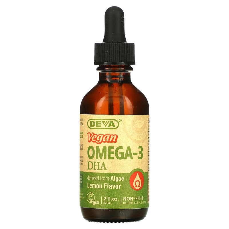 Deva Vegan Omega-3 DHA Lemon 2 fl oz (60 ml) 895634000287