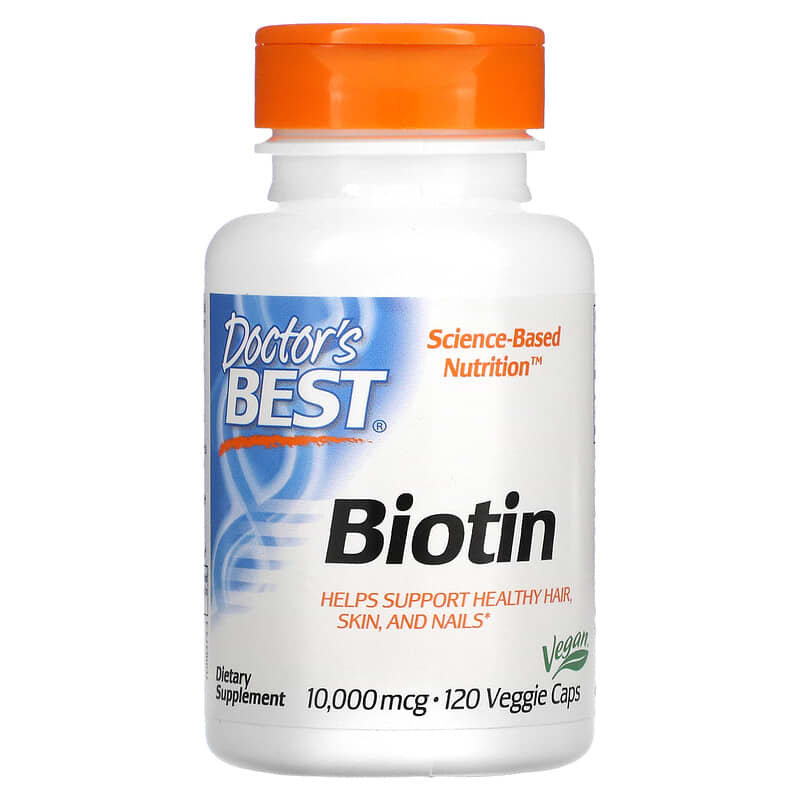 Doctor's Best Biotin 10,000 mcg 120 Veggie Caps 753950003736