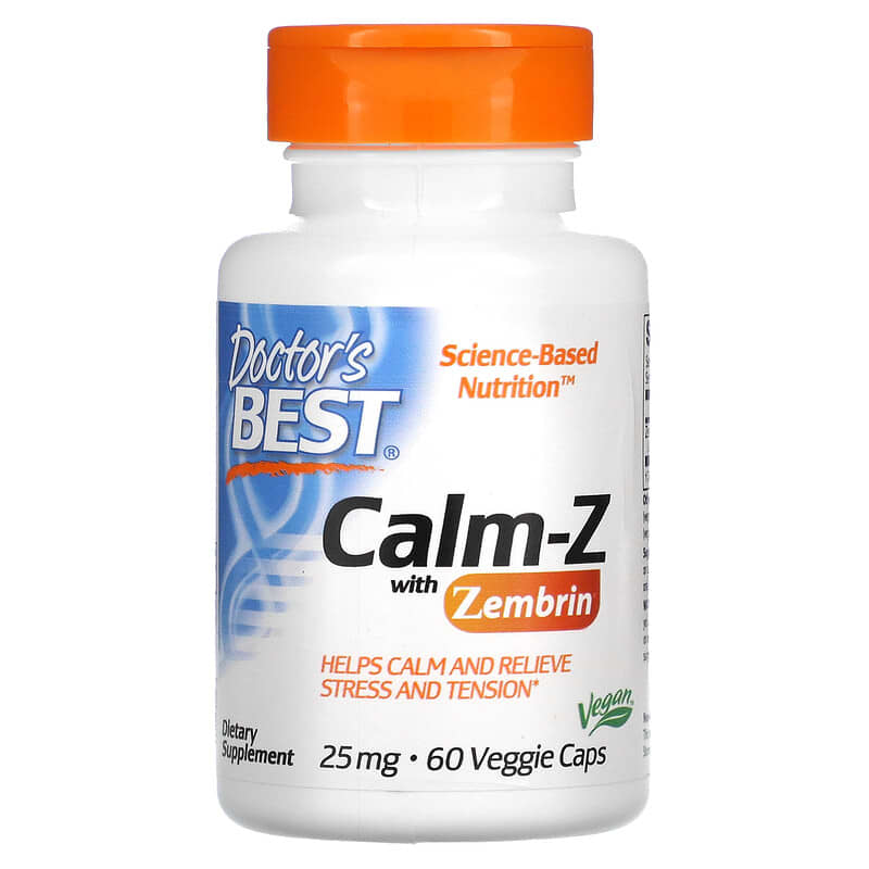 Doctor's Best Calm-Z with Zembrin 25 mg 60 Veggie Caps 753950004566