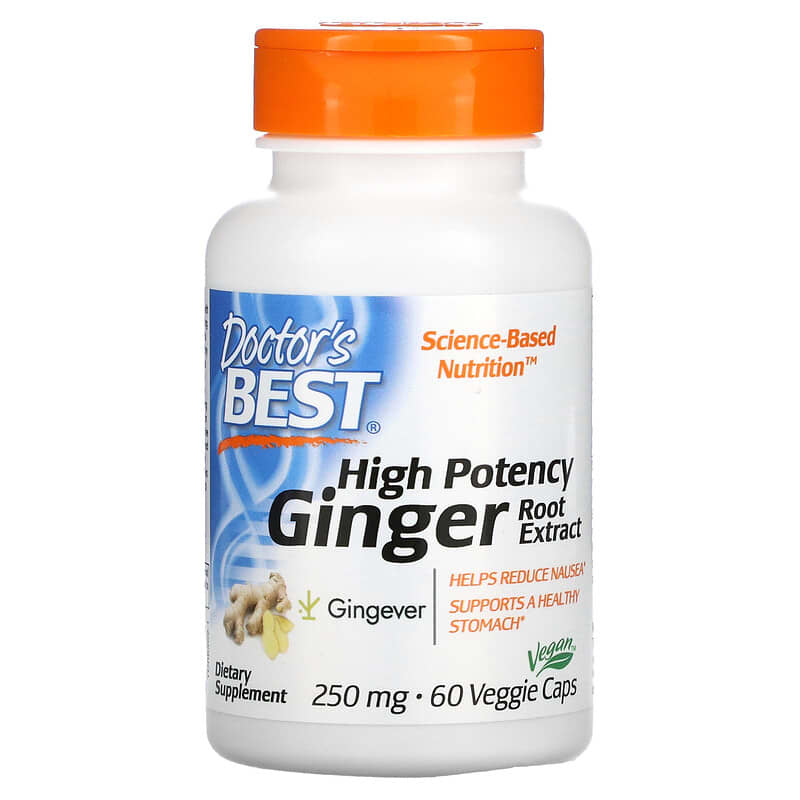 Doctor's Best High Potency Ginger Root Extract 250 mg 60 Veggie Caps 753950005693