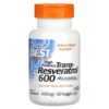 Doctor's Best High Potency Trans-Resveratrol 600 600 mg 60 Veggie Caps 753950004160