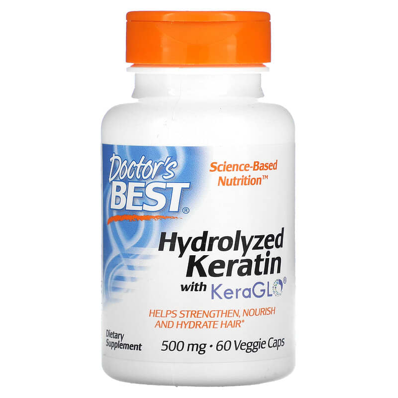Doctor's Best Hydrolyzed Keratin 500 mg 60 Veggie Caps 753950005457