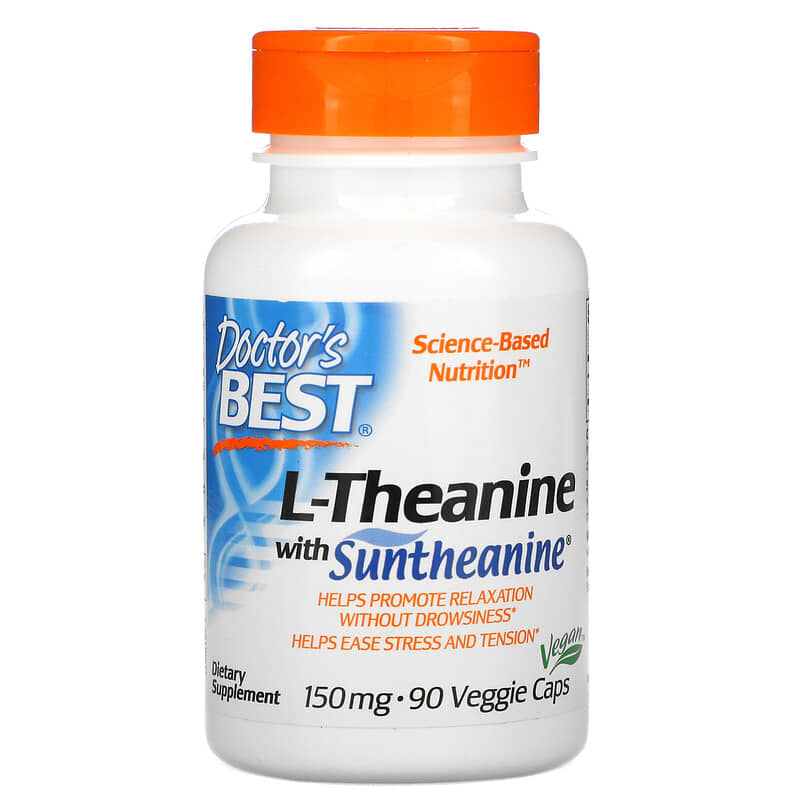 Doctor's Best L-Theanine with Suntheanine 150 mg 90 Veggie Caps 753950001978