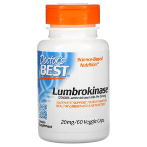 Doctor's Best Lumbrokinase 20 mg 60 Veggie Caps 753950001817