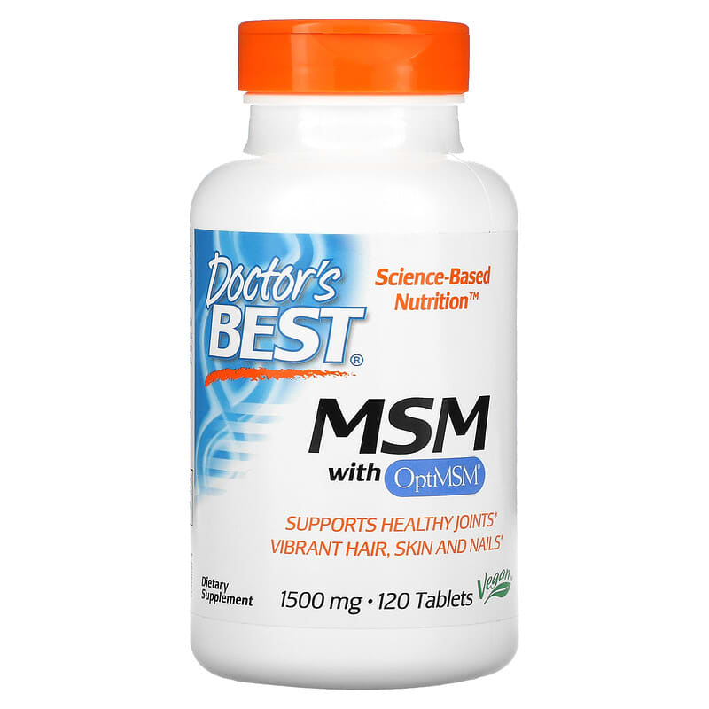 Doctor's Best MSM with OptiMSM 1,500 mg 120 Tablets 753950000971