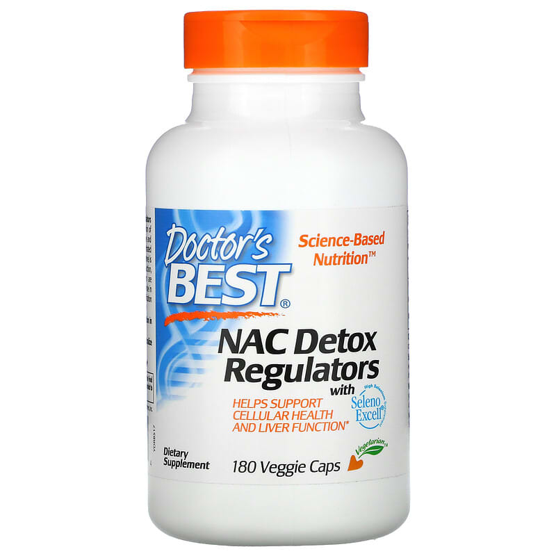Doctor's Best NAC Detox Regulators 180 Veggie Caps 753950005174