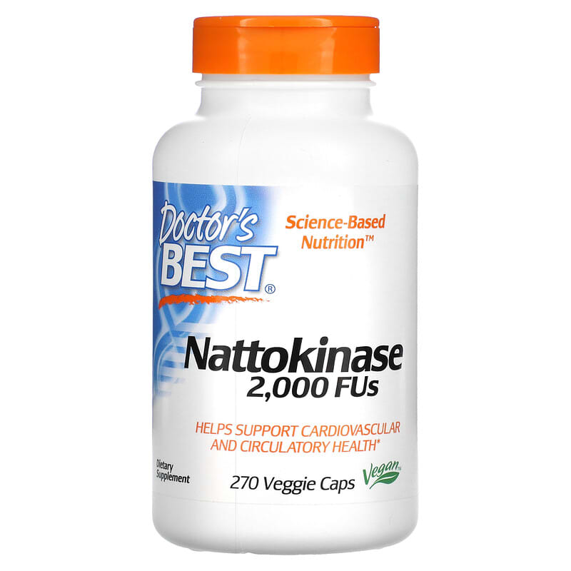 Doctor's Best Nattokinase 2,000 FUs 270 Veggie Caps 753950002531