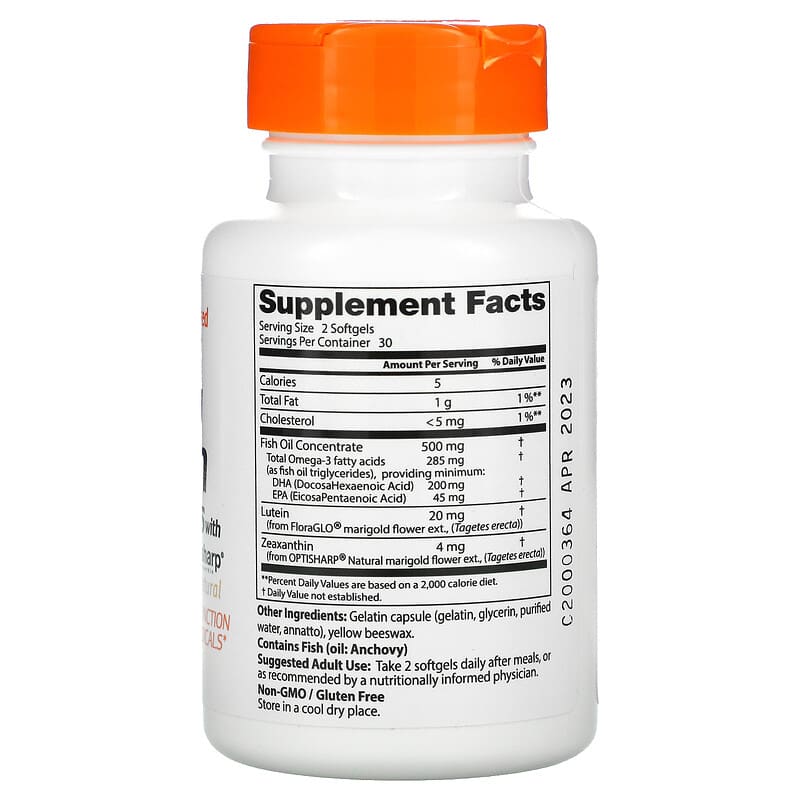 Doctor's Best, Natural Vision Enhancers with FloraGlo Lutein, 60 Softgels 753950003118