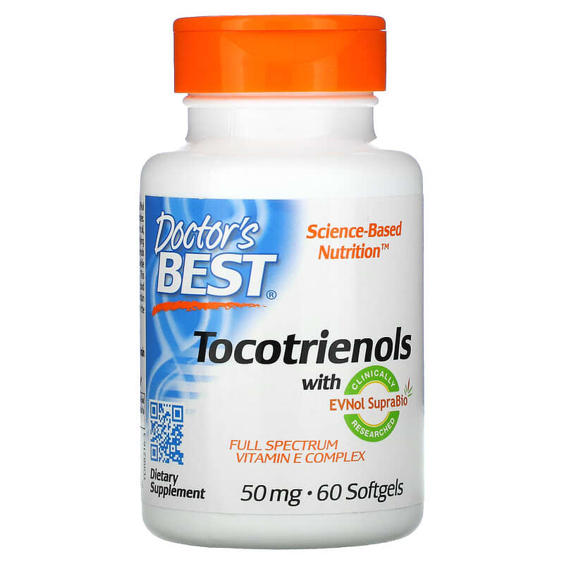 Doctor's Best Tocotrienols with EVNol SupraBio 50 mg 60 Softgels 753950002166