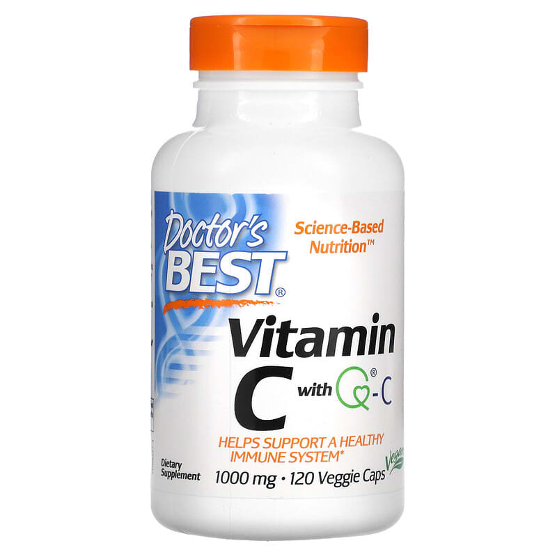 Doctor's Best Vitamin C with Q-C 1,000 mg 120 Veggie Caps 753950002579