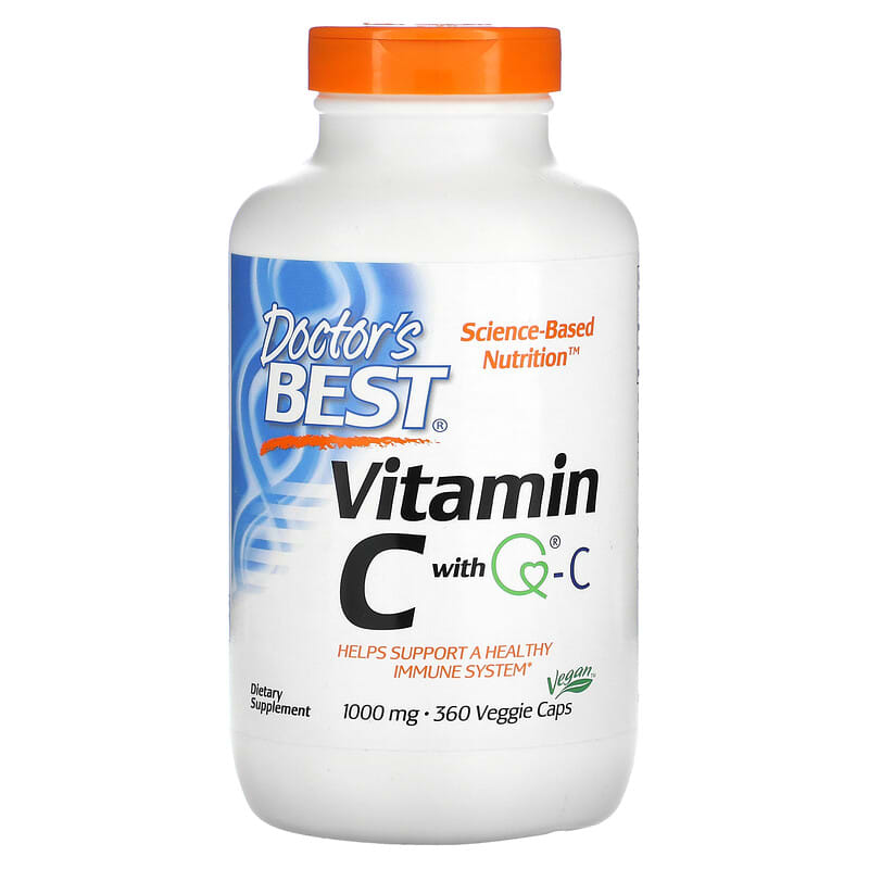 Doctor's Best Vitamin C with Q-C 1,000 mg 360 Veggie Caps 753950003279
