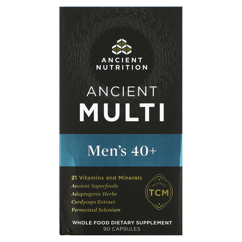 Dr. Axe/Ancient Nutrition Ancient Multi Men's 40+ 90 Capsules 816401023322