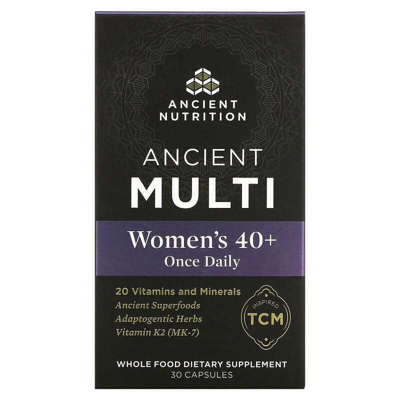 Dr. Axe/Ancient Nutrition Ancient Multi Women's 40+ Once Daily 30 Capsules 816401023711