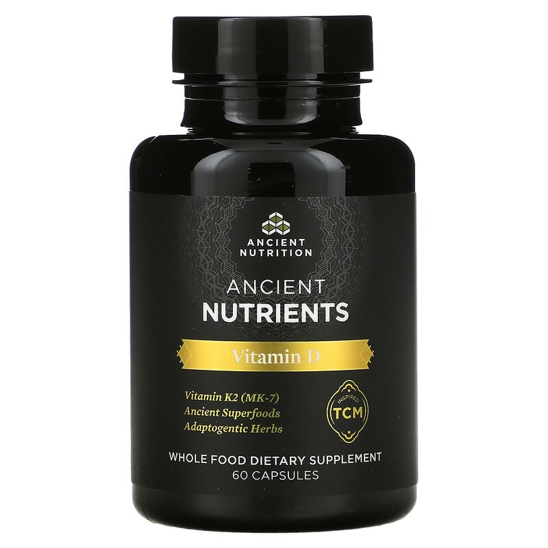 Dr. Axe / Ancient Nutrition, Ancient Nutrients, Vitamin D, 60 Capsules 816401023278