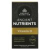 Dr. Axe/Ancient Nutrition Ancient Nutrients Vitamin D 60 Capsules 816401023278