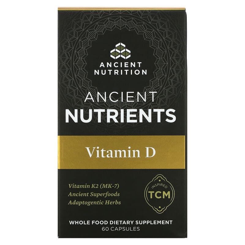 Dr. Axe/Ancient Nutrition Ancient Nutrients Vitamin D 60 Capsules 816401023278