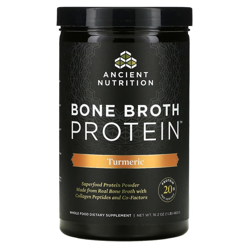 Dr. Axe/Ancient Nutrition Bone Broth Protein Turmeric 1 lb (460 g) 816401020031