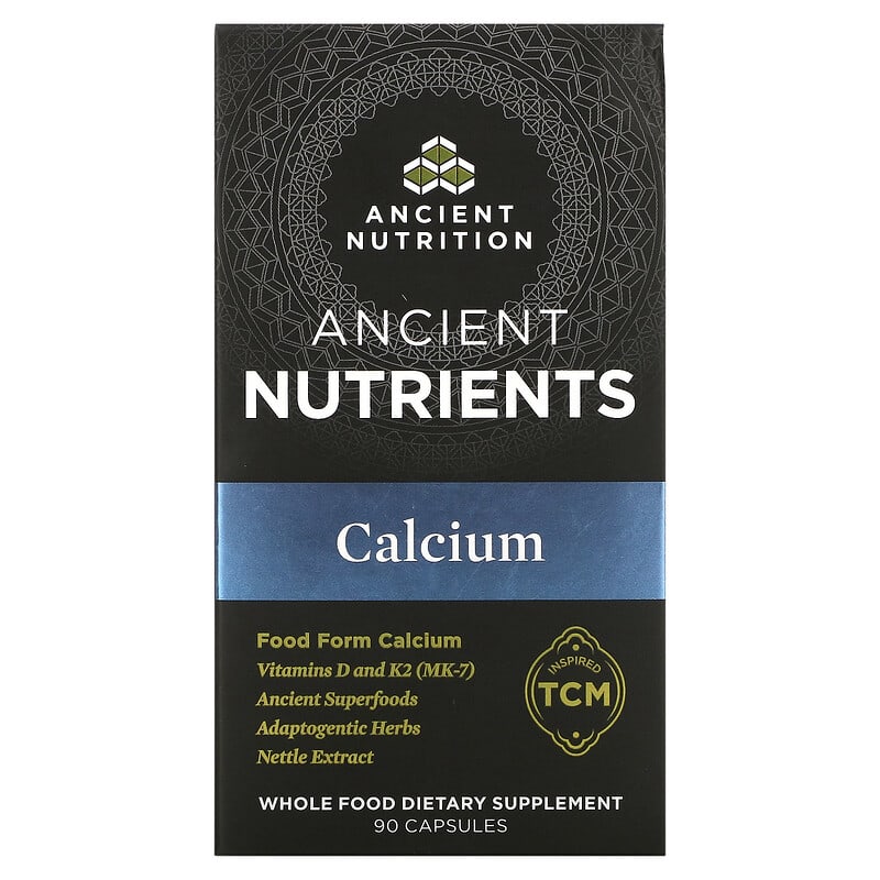 Dr. Axe/Ancient Nutrition Calcium 90 Capsules 816401023315