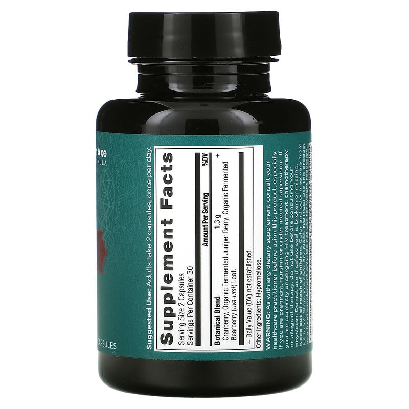 Dr. Axe / Ancient Nutrition, Cranberry, Urinary Tract Health, 60 Capsules 816401025593