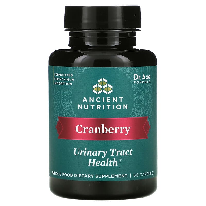 Dr. Axe/Ancient Nutrition Cranberry Urinary Tract Health 60 Capsules 816401025593