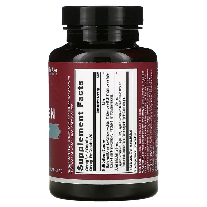Dr. Axe / Ancient Nutrition, Multi Collagen, Joint + Mobility, 90 Capsules 816401025166