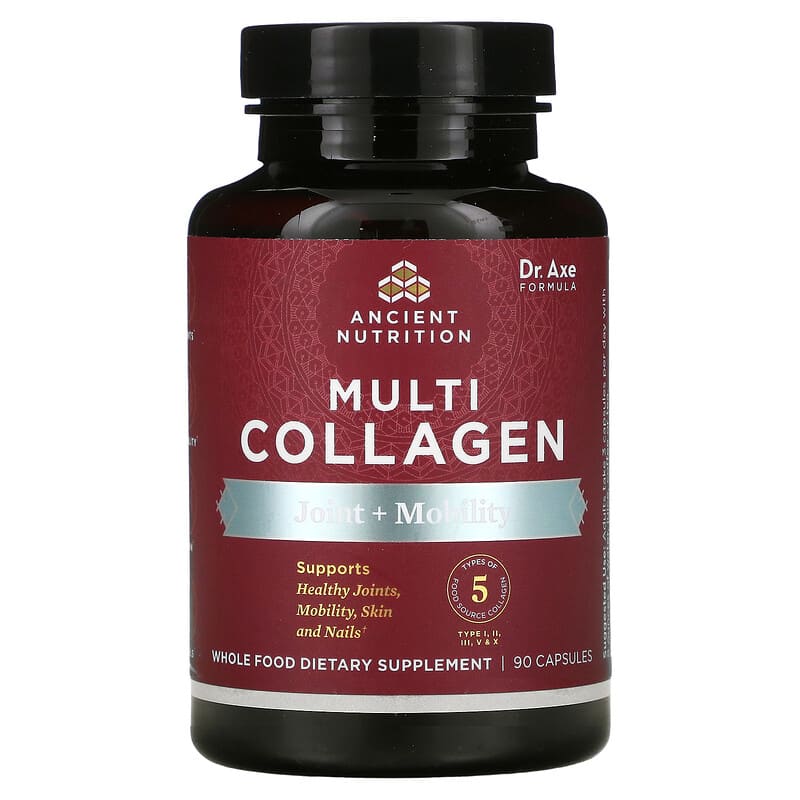 Dr. Axe/Ancient Nutrition Multi Collagen Joint + Mobility 90 Capsules 816401025166
