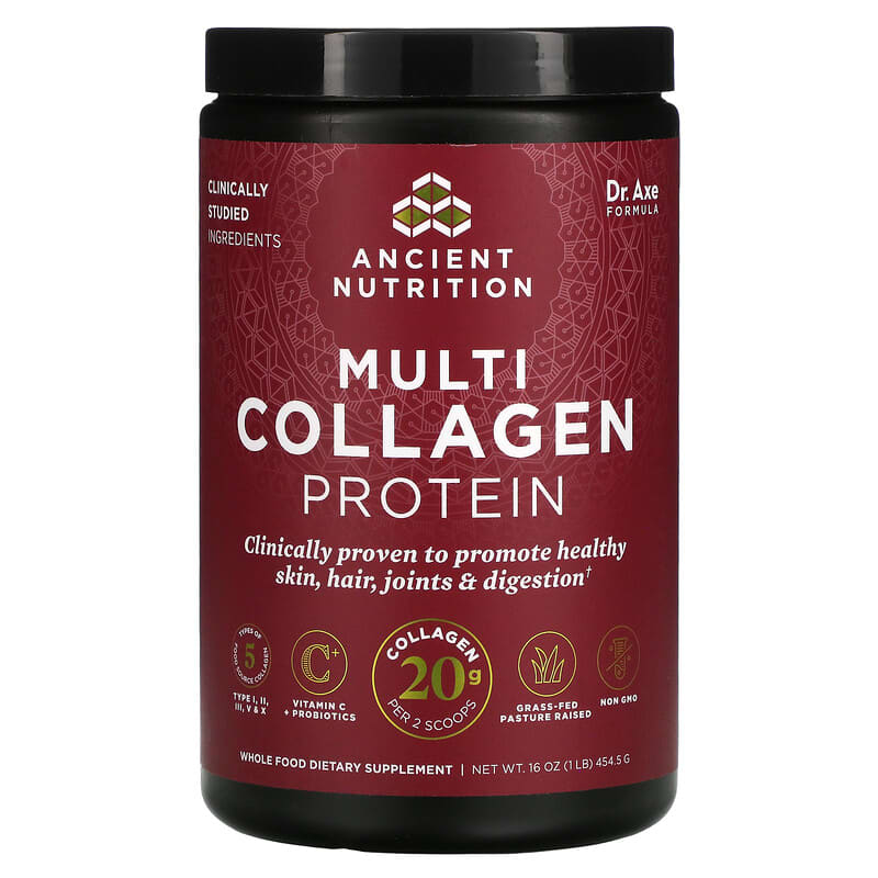 Dr. Axe/Ancient Nutrition Multi Collagen Protein 1 lb (454.5 g) 858109006115