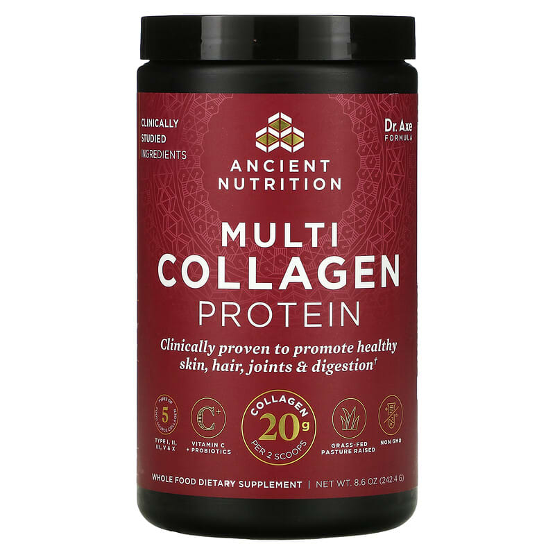 Dr. Axe/Ancient Nutrition Multi Collagen Protein Unflavored 8.6 oz (242.4 g) 816401022172
