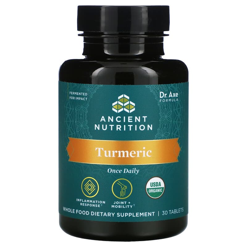 Dr. Axe/Ancient Nutrition Turmeric Once Daily 30 Tablets 816401025463