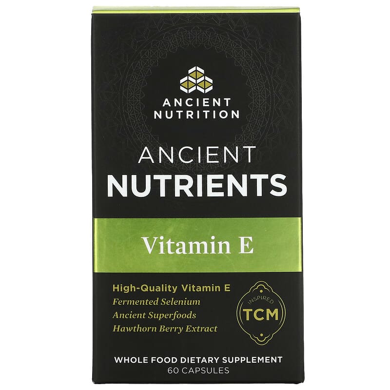 Dr. Axe/Ancient Nutrition Vitamin E 60 Capsules 816401023384