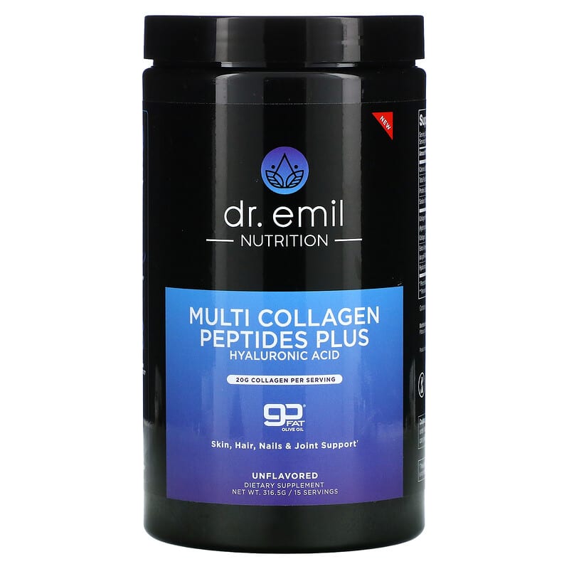 Dr Emil Nutrition Multi Collagen Peptides Plus Hyaluronic Acid Powder Unflavored 316.5 g 850002956542