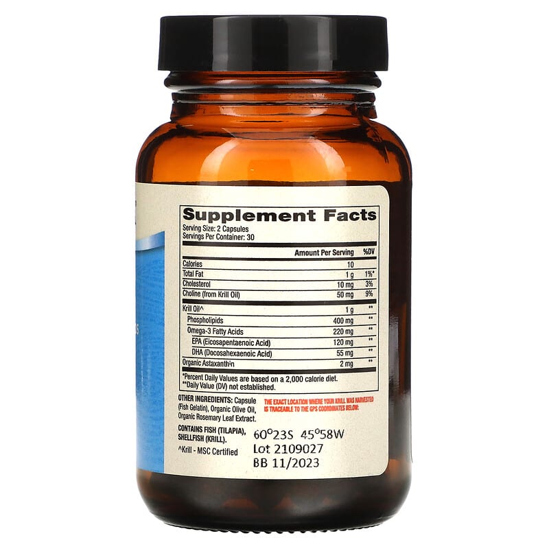 Dr. Mercola, Antarctic Krill Oil, 60 Capsules 813006010269
