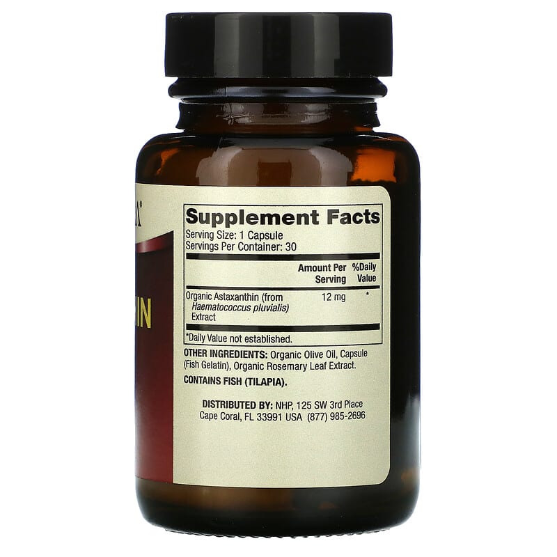 Dr. Mercola, Astaxanthin, 12 mg, 30 Capsules 810487031301